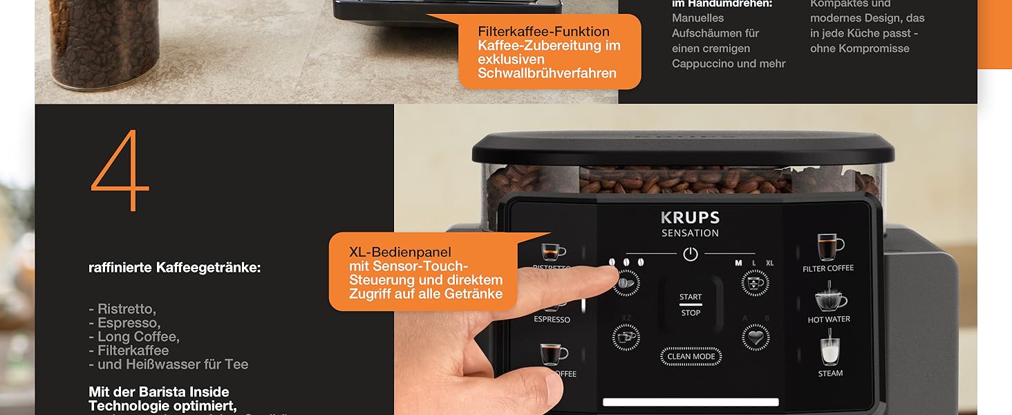 Krups EA9108 Sensation Kaffeevollautomat