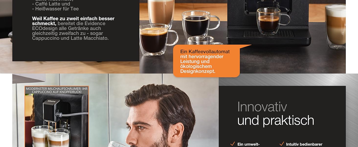 Krups EA897B Evidence EcoDesign Kaffeevollautomaten